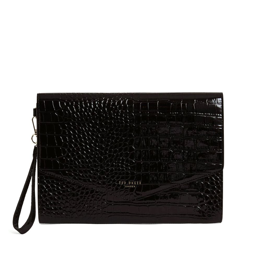 Γυναικείος Φάκελος Ted Baker Crinkle 282823-Black Κροκό Γυναικείος Φάκελος Ted Baker Crinkle 282823-Black Κροκό