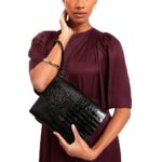 Γυναικείος Φάκελος Ted Baker Crinkle 282823-Black Κροκό