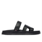 Ανδρικές Δερμάτινες Παντόφλες Tommy Hilfiger FM0FM05773-BDS Μαύρες