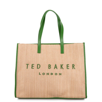 Γυναικεία Τσάντα Ώμου Ted Baker Pallmer Raffia Large Icon 284036-Green