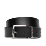 Αδρική Δερμάτινη Ζώνη Διπλής Όψης Tommy Hilfiger 3.5cm AM0AM13012-0HD Μαύρο/Καφέ