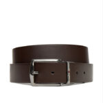 Αδρική Δερμάτινη Ζώνη Διπλής Όψης Tommy Hilfiger 3.5cm AM0AM13012-0HD Μαύρο/Καφέ