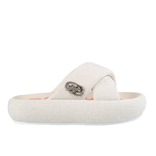 Γυναικεία Σανδάλια Flatforms Buffalo Ibiza Cross BN1602312 Λευκά Γυναικεία Σανδάλια Flatforms Buffalo Ibiza Cross BN1602312 Λευκά