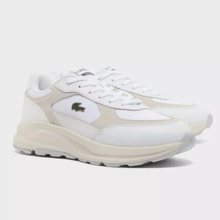 Ανδρικά Δερμάτινα Sneakers Lacoste Run Set 750SMA022065T Λευκά