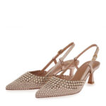 Γυναικείες Γόβες Slingback Exe Alisa-410 Πλατίνα Στρας W47000414Z36