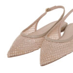 Γυναικεία Παπούτσια Slingback EXE Miami-222 Πλατίνα Στρας W47002221Z36
