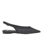 Γυναικεία Παπούτσια Slingback EXE Miami-222 Μαύρο Καστόρι Μαύρο Στρας W47002221A93