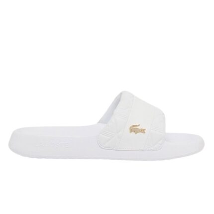 Γυναικείες Παντόφλες Slide Lacoste 751CFA003121G Λευκές