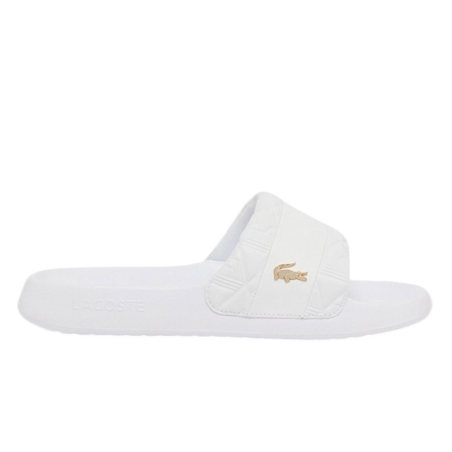 Γυναικείες Παντόφλες Slide Lacoste 751CFA003121G Λευκές Γυναικείες Παντόφλες Slide Lacoste 751CFA003121G Λευκές