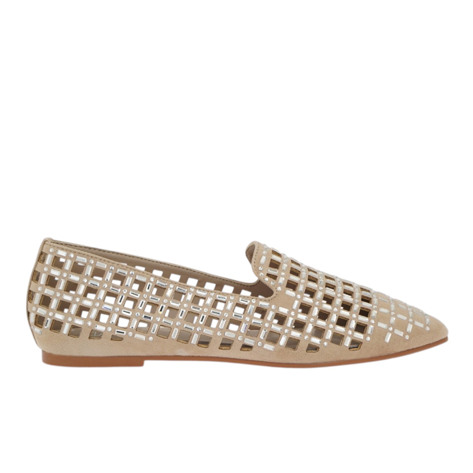 Γυναικεία Παπούτσια Slip-on Exe 0285-1483 Μπεζ Καστόρι Ασημί Στρας W185L483149X Γυναικεία Παπούτσια Slip-on Exe 0285-1483 Μπεζ Καστόρι Ασημί Στρας W185L483149X