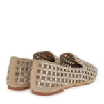 Γυναικεία Παπούτσια Slip-on Exe 0285-1483 Μπεζ Καστόρι Ασημί Στρας W185L483149X