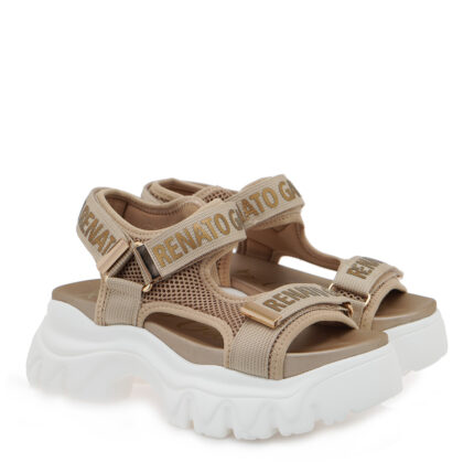 Γυναικεία Flatforms Renato Garini DMD-25061101-Gold Πλατίνα W428A1014L46