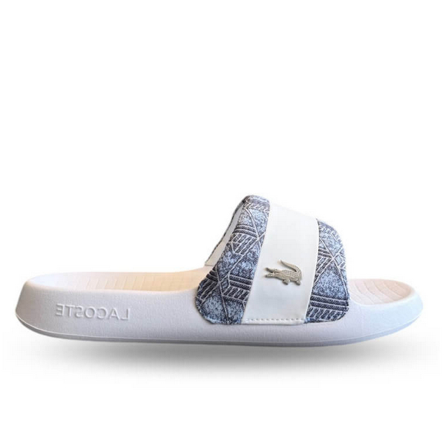 Ανδρικές Παντόφλες Slide Lacoste 751CMA0028080 Λευκές Ανδρικές Παντόφλες Slide Lacoste 751CMA0028080 Λευκές