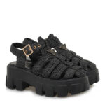 Γυναικεία Flatforms Renato Garini RG!XB9609-2 Μαύρο Κροσέ W403R60937A5