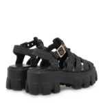 Γυναικεία Flatforms Renato Garini RG!XB9609-2 Μαύρο Κροσέ W403R60937A5