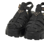 Γυναικεία Flatforms Renato Garini RG!XB9609-2 Μαύρο Κροσέ W403R60937A5