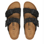 Γυναικεία Ανατομικά Σανδάλια Birkenstock Arizona Bs 1030563 Leo Black Narrow Fit