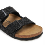 Γυναικεία Ανατομικά Σανδάλια Birkenstock Arizona Bs 1030563 Leo Black Narrow Fit