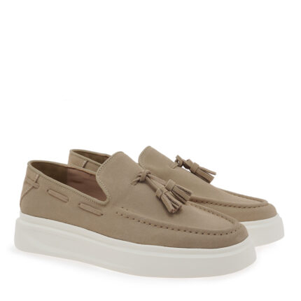 Ανδρικά Δερμάτινα Loafers Renato Garini Bristol-2868AB Μπεζ Καστόρι W57002682585