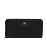 Γυναικείο Πορτοφόλι Tommy Hilfiger Large Ziparound AW0AW18483-BDS Μαύρο