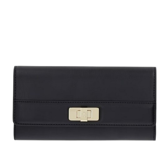 Γυναικείο Πορτοφόλι Tommy Hilfiger Large Flap AW0AW18704-BDS Μαύρο Γυναικείο Πορτοφόλι Tommy Hilfiger Large Flap AW0AW18704-BDS Μαύρο