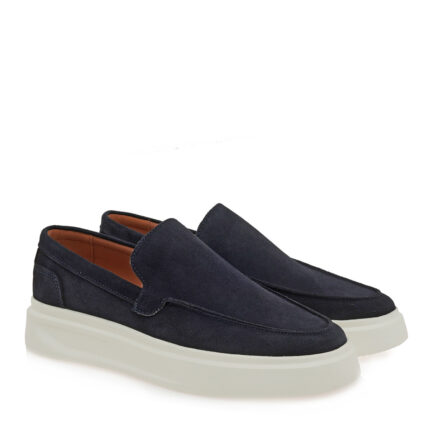 Ανδρικά Δερμάτινα Loafers Renato Garini Bristol-2868AL Μπλε Καστόρι W57009682054