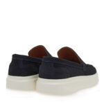 Ανδρικά Δερμάτινα Loafers Renato Garini Bristol-2868AL Μπλε Καστόρι W57009682054