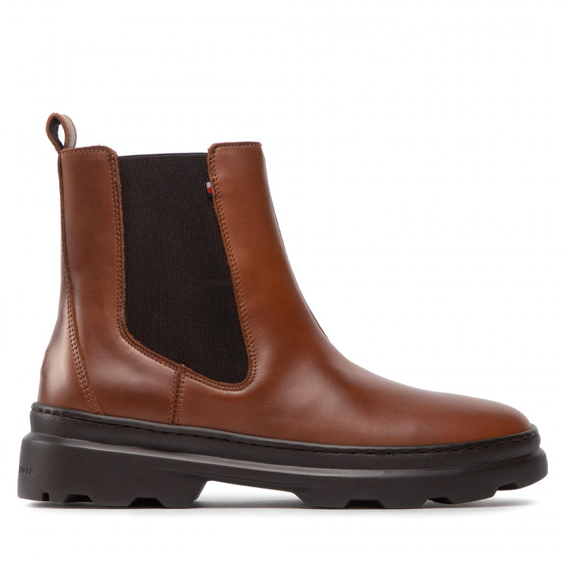 Ανδρικά Μποτάκια Tommy Hilfiger Leather Chelsea FM0FM04193 Winter Cognac GVI Ανδρικά Μποτάκια Tommy Hilfiger Leather Chelsea FM0FM04193 Winter Cognac GVI