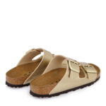 Γυναικεία Ανατομικά Δερμάτινα Σανδάλια Birkenstock Arizona 1016111 Χρυσό Narrow Fit