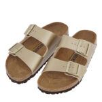 Γυναικεία Ανατομικά Δερμάτινα Σανδάλια Birkenstock Arizona 1016111 Χρυσό Narrow Fit