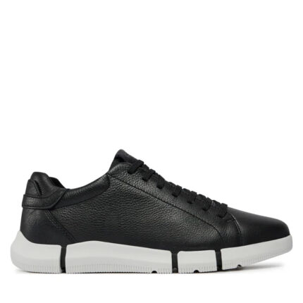 Ανδρικά Ανατομικά Δερμάτινα Sneakers Geox Adacter U45FFA 00046 C9999 Μαύρα