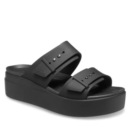 Γυναικείες Παντόφλες Crocs Brooklyn Sandal Lowwdg 207431 001 Μαύρες