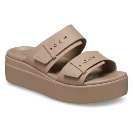 Γυναικείες Παντόφλες Crocs Brooklyn Sandal Lowwdg 207431 2Q9 Τάουπε