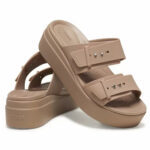 Γυναικείες Παντόφλες Crocs Brooklyn Sandal Lowwdg 207431 2Q9 Τάουπε