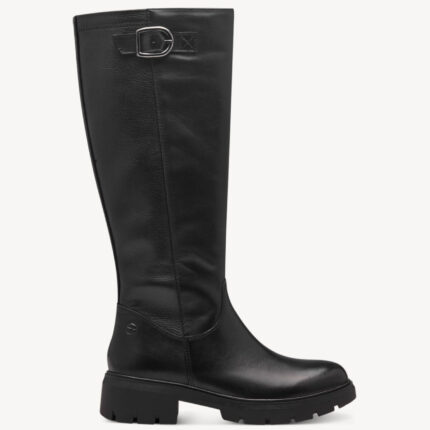 Γυναικείες Δερμάτινες Ανατομικές Μπότες Tamaris Comfort 8-85601-43 001 Μαύρες
