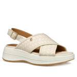 Γυναικεία Ανατομικά Δερμάτινα Flatforms Geox Spherica D55OVB 00485 C112 Εκρού