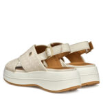 Γυναικεία Ανατομικά Δερμάτινα Flatforms Geox Spherica D55OVB 00485 C112 Εκρού