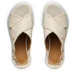 Γυναικεία Ανατομικά Δερμάτινα Flatforms Geox Spherica D55OVB 00485 C112 Εκρού