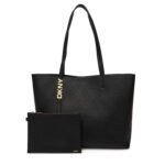 Γυναικεία Δερμάτινη Τσάντα Ώμου DKNY Avril R52AKG54-BGD Μαύρη