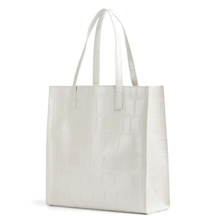 Γυναικεία Τσάντα Ώμου Ted Baker Croccon Large Icon 281631 Ivory Κροκό