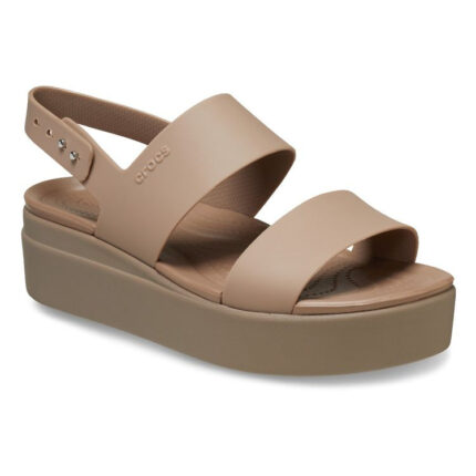 Γυναικείες Πλατφόρμες Crocs Brooklyn Low Wedge 206453-2EL Latte/Mushroom