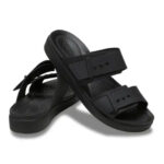 Γυναικείες Ανατομικές Παντόφλες Crocs Brooklyn Buckle Low 211215-001 Μαύρες