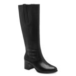 Γυναικείες Ανατομικές Δερμάτινες Μπότες Tamaris Comfort 8-85504-43 001 Μαύρο
