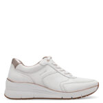 Γυναικεία Ανατομικά Δερμάτινα Sneakers Tamaris 1-23764-43 1A9 Άσπρο/Ρόζ-Χρυσό