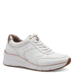 Γυναικεία Ανατομικά Δερμάτινα Sneakers Tamaris 1-23764-43 1A9 Άσπρο/Ρόζ-Χρυσό
