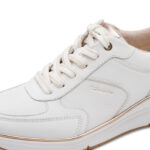 Γυναικεία Ανατομικά Δερμάτινα Sneakers Tamaris 1-23764-43 1A9 Άσπρο/Ρόζ-Χρυσό