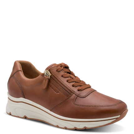 Γυναικεία Ανατομικά Δερμάτινα Sneakers Tamaris 1-23711-42 3B8 Καφέ