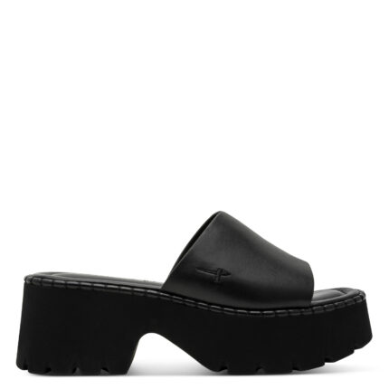 Γυναικεία Ανατομικά Δερμάτινα Mules Tamaris 1-27235-46 003 Μαύρο
