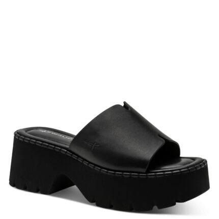 Γυναικεία Ανατομικά Δερμάτινα Mules Tamaris 1-27235-46 003 Μαύρο