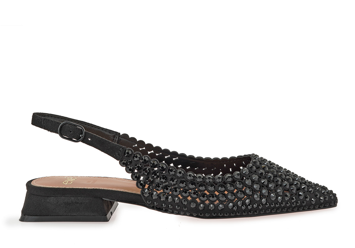 Γυναικεία Slingback Exe HILLARY-141 Μαύρo Στρας W47001411171 Γυναικεία Slingback Exe HILLARY-141 Μαύρo Στρας W47001411171